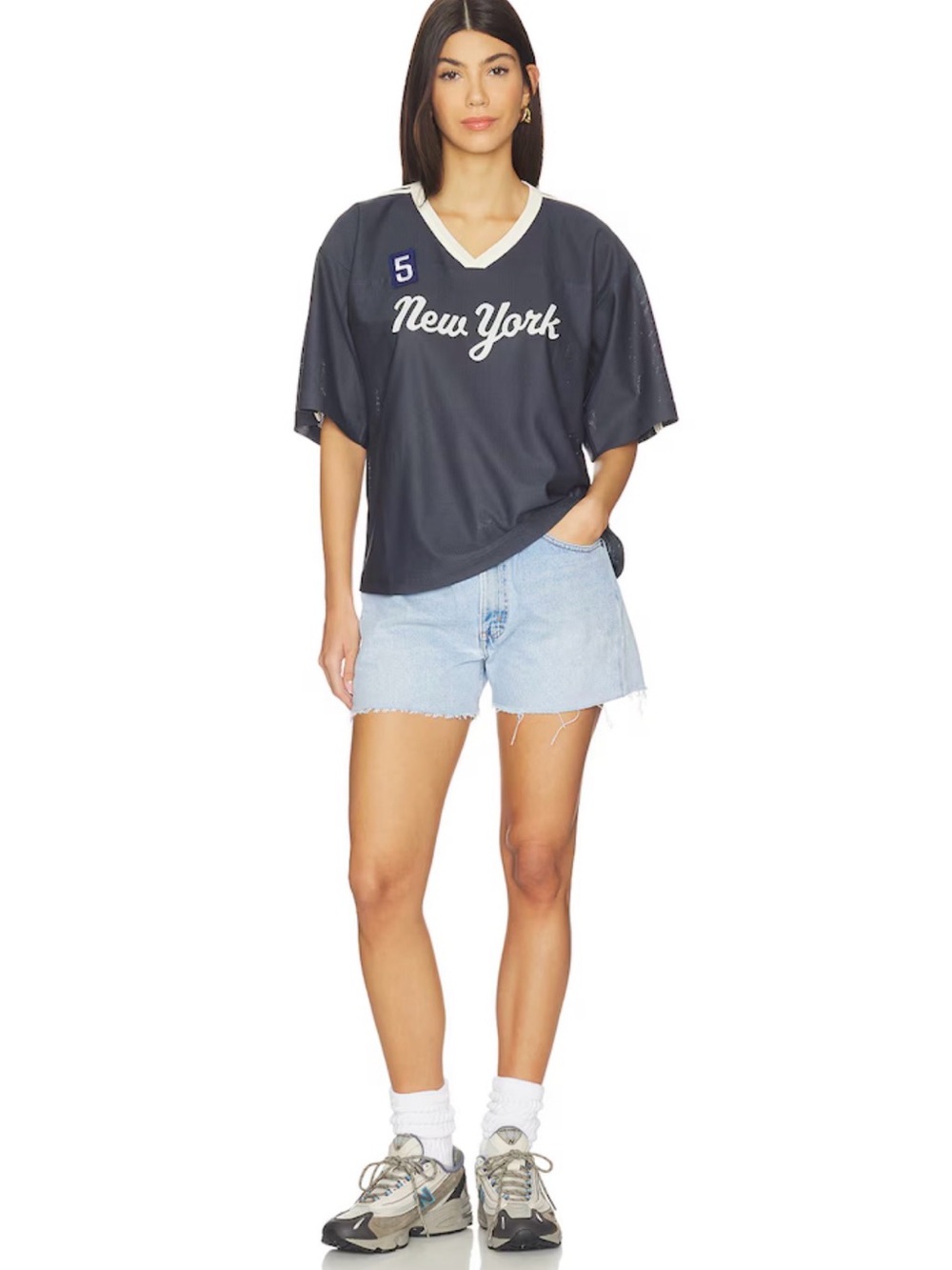 REVOLVE Navy 'New York' Jersey Top